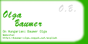 olga baumer business card